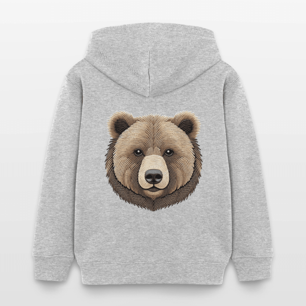 Organic Cotton Kids' Hoodie (Thread Art Bear) - Tiny Tugz™