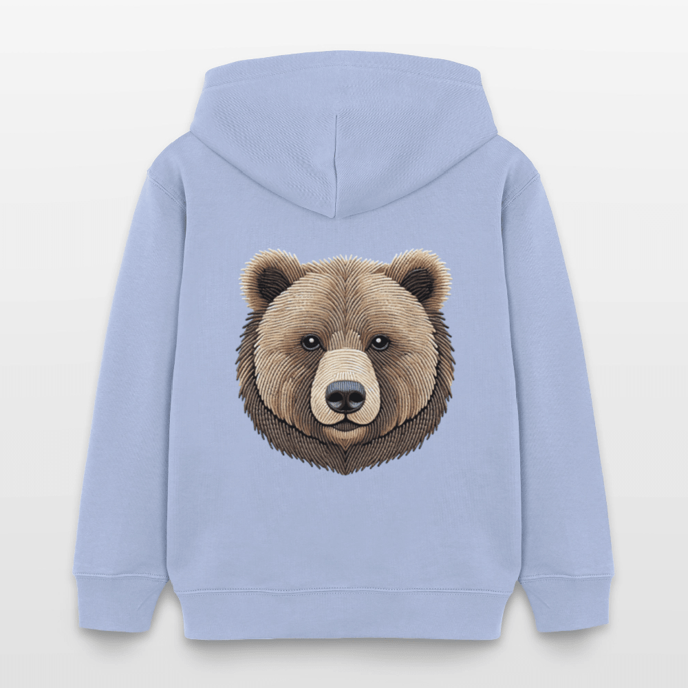 Organic Cotton Kids' Hoodie (Thread Art Bear) - Tiny Tugz™