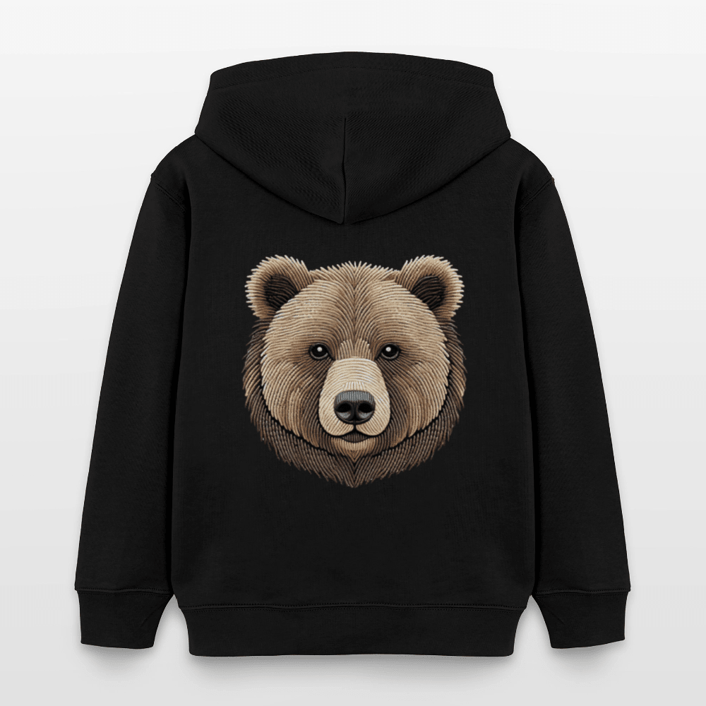 Organic Cotton Kids' Hoodie (Thread Art Bear) - Tiny Tugz™