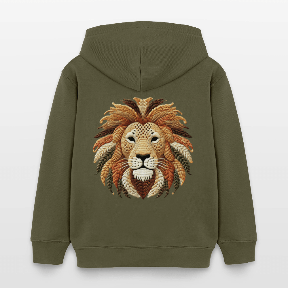 Organic Cotton Kids' Hoodie (Thread Art Lion) - Tiny Tugz™