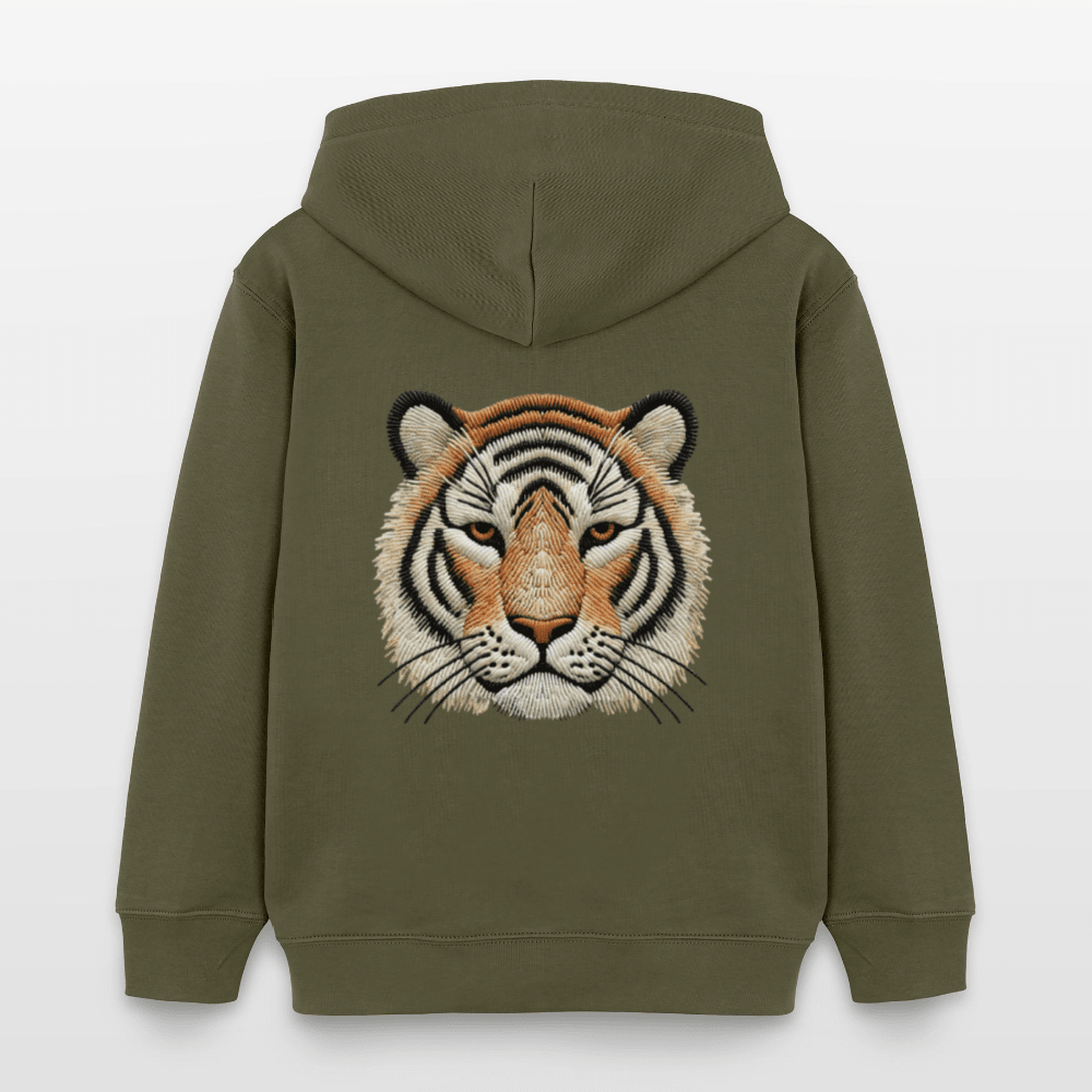 Organic Cotton Kids' Hoodie (Thread Art Tiger) - Tiny Tugz™