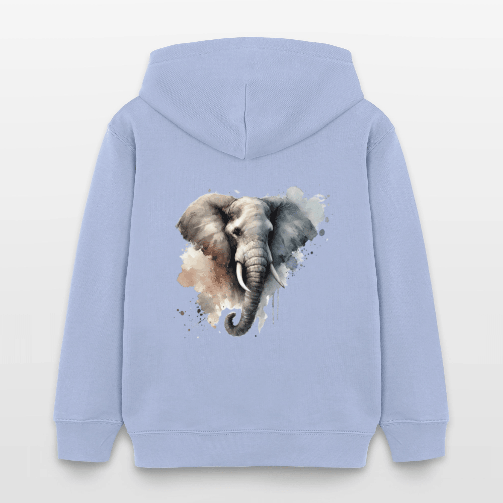 Organic Cotton Kids' Hoodie (Watercolour Art Elephant) - Tiny Tugz™