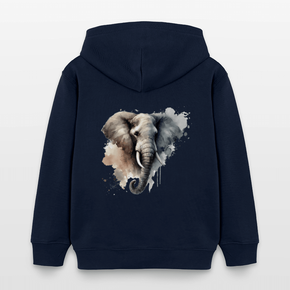 Organic Cotton Kids' Hoodie (Watercolour Art Elephant) - Tiny Tugz™