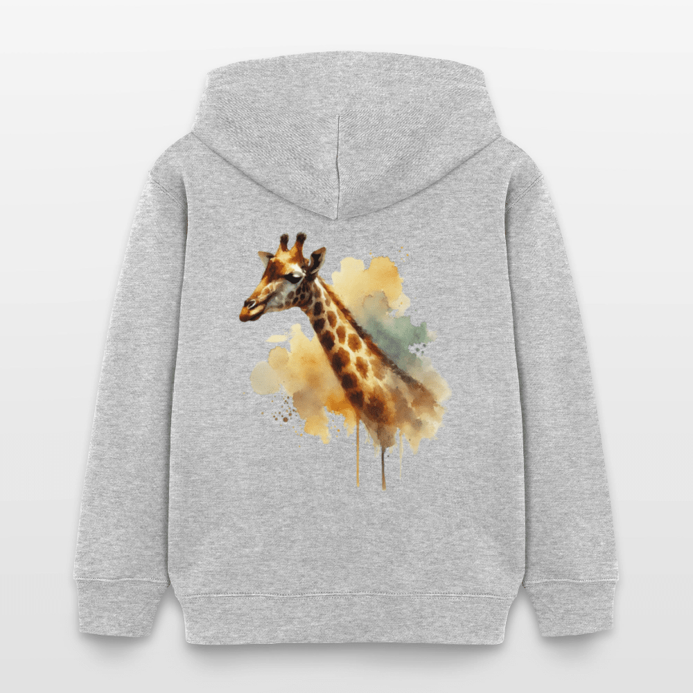 Organic Cotton Kids' Hoodie (Watercolour Art Giraffe) - Tiny Tugz™