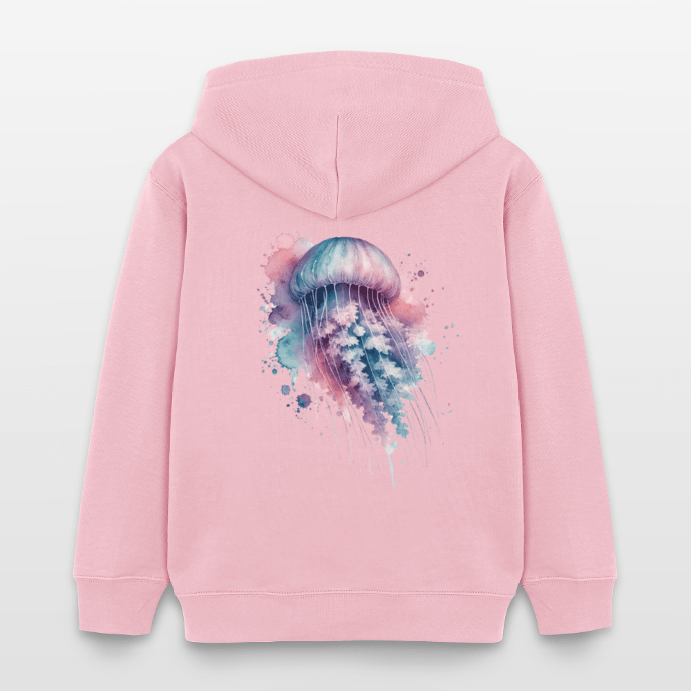Organic Cotton Kids' Hoodie (Watercolour Art Jellyfish) - Tiny Tugz™