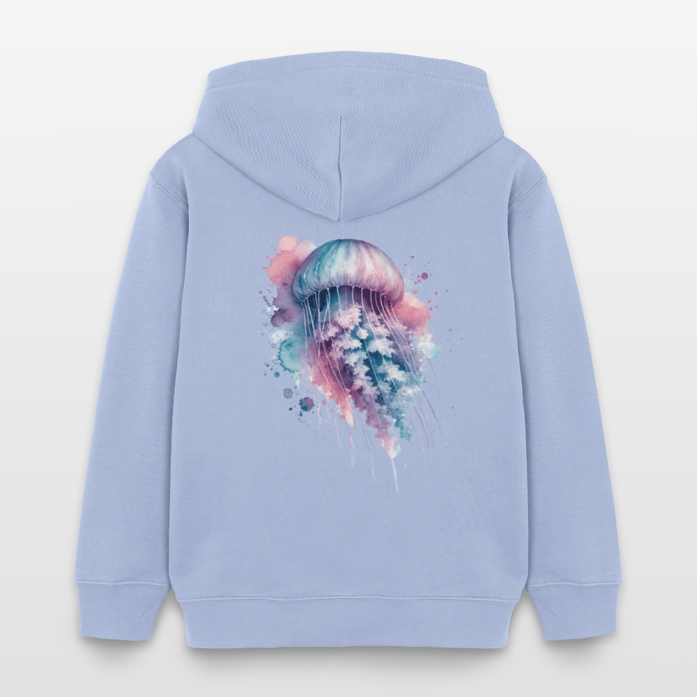 Organic Cotton Kids' Hoodie (Watercolour Art Jellyfish) - Tiny Tugz™