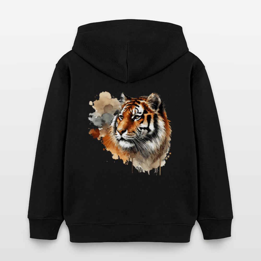 Organic Cotton Kids' Hoodie (Watercolour Art Tiger) - Tiny Tugz™