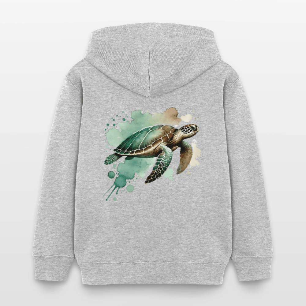 Organic Cotton Kids' Hoodie (Watercolour Art Turtle) - Tiny Tugz™