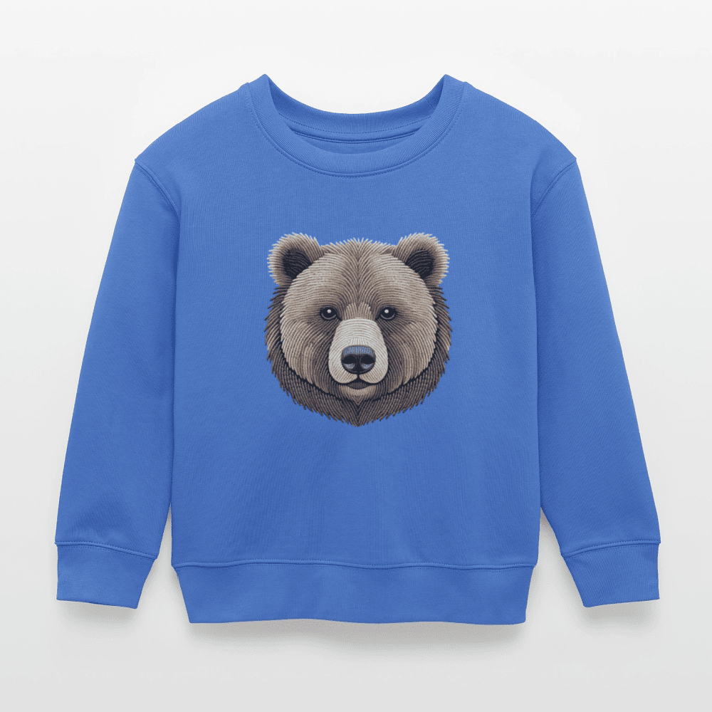 Organic Cotton Kids’ Sweatshirt (Thread Art Bear) - Tiny Tugz™