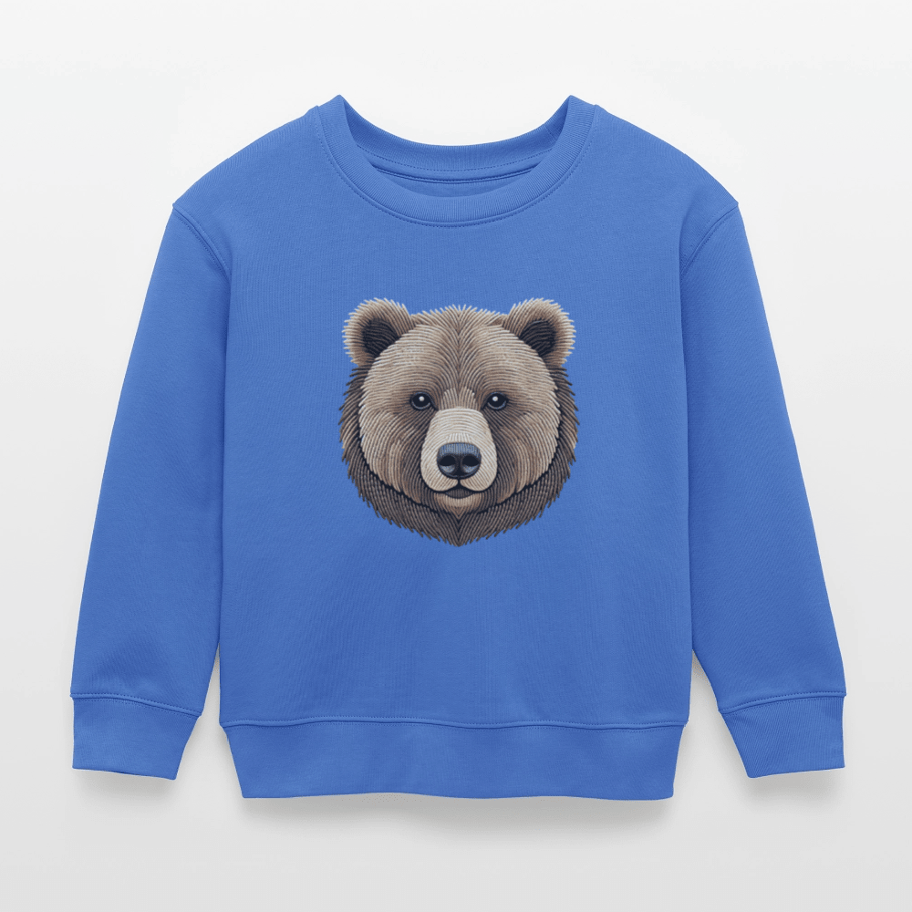 Organic Cotton Kids’ Sweatshirt (Thread Art Bear) - Tiny Tugz™