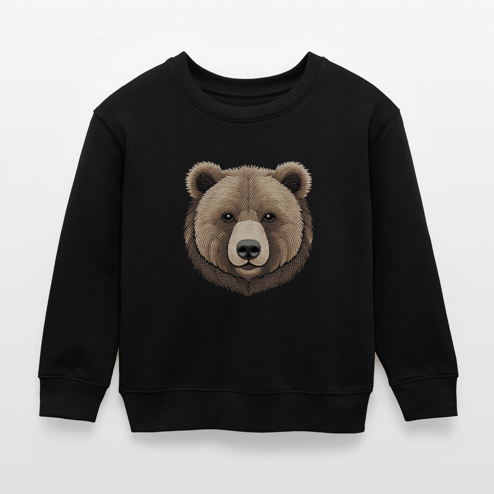 Organic Cotton Kids’ Sweatshirt (Thread Art Bear) - Tiny Tugz™