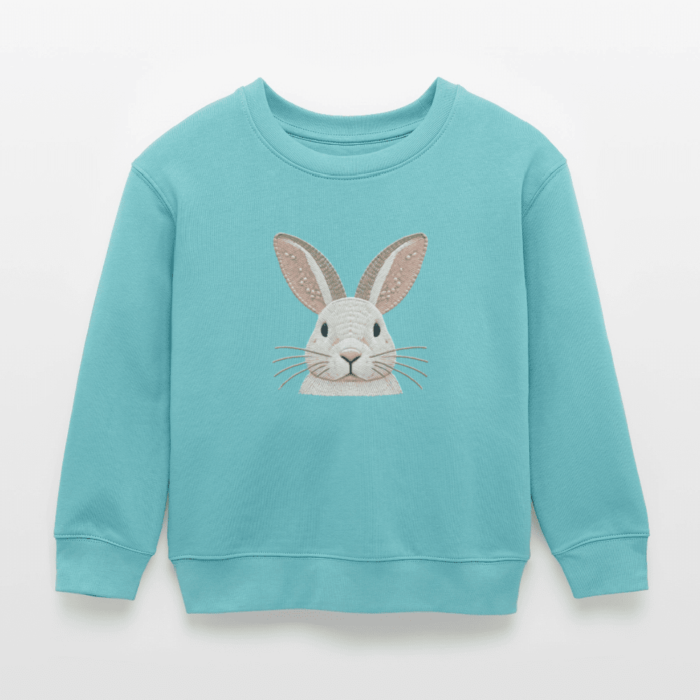 Organic Cotton Kids’ Sweatshirt (Thread Art Bunny) - Tiny Tugz™