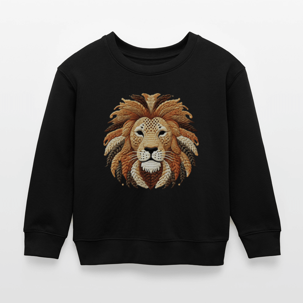 Organic Cotton Kids’ Sweatshirt (Thread Art Lion) - Tiny Tugz™
