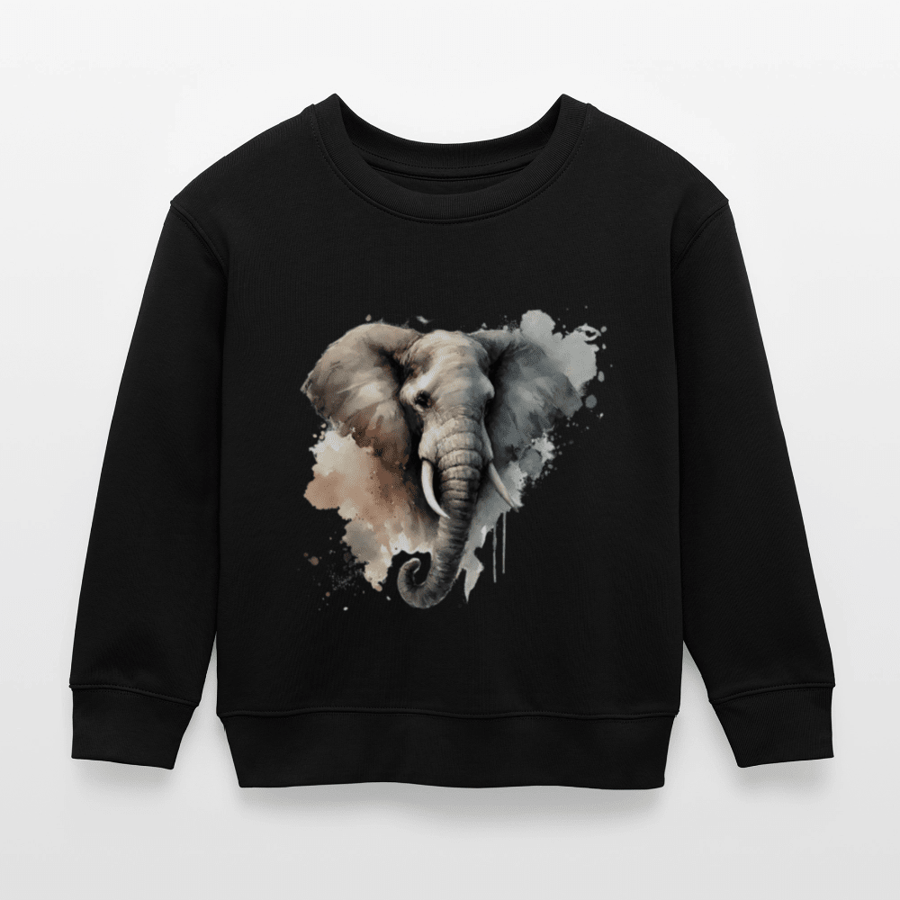 Organic Cotton Kids’ Sweatshirt (Watercolour Elephant) - Tiny Tugz™