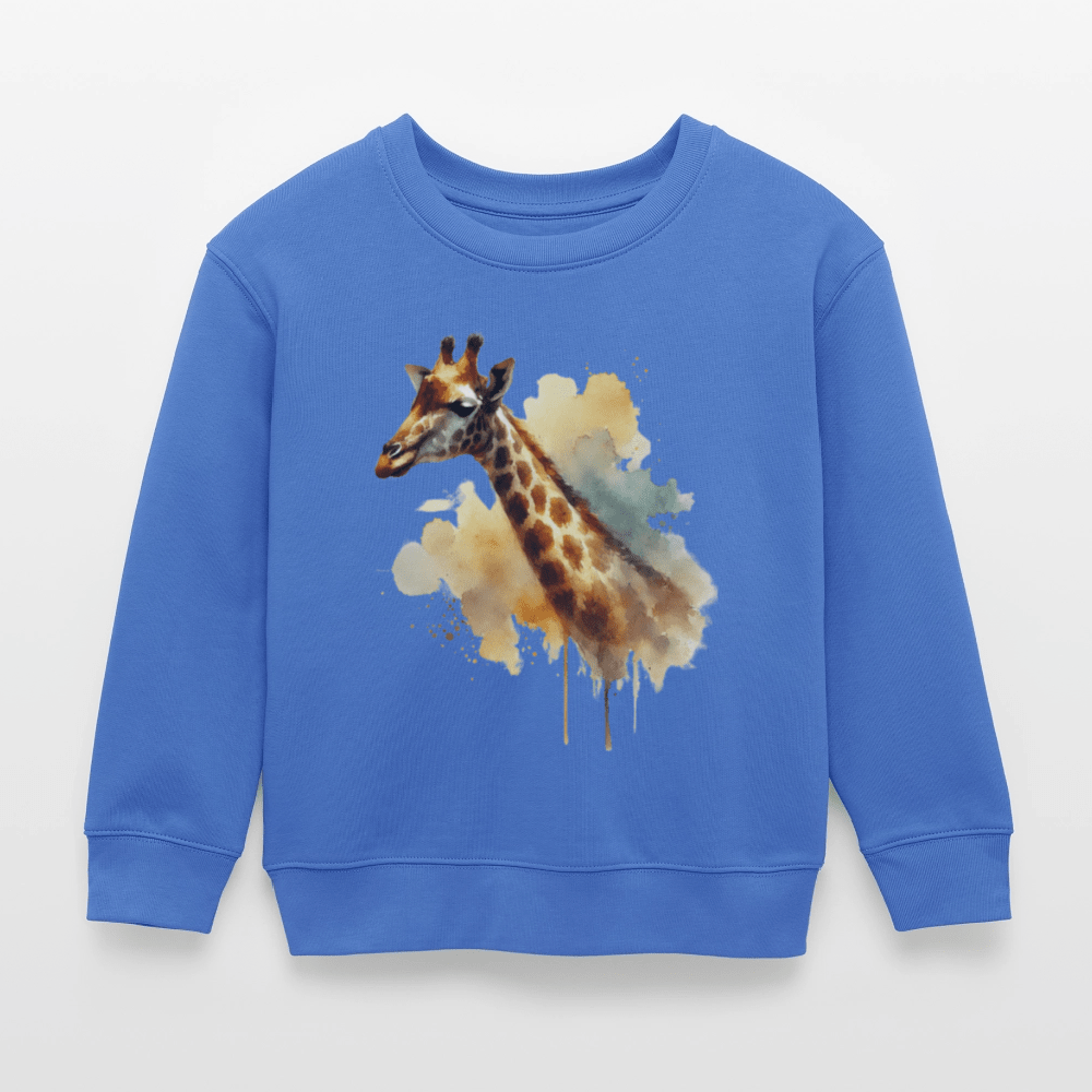 Organic Cotton Kids’ Sweatshirt (Watercolour Giraffe) - Tiny Tugz™