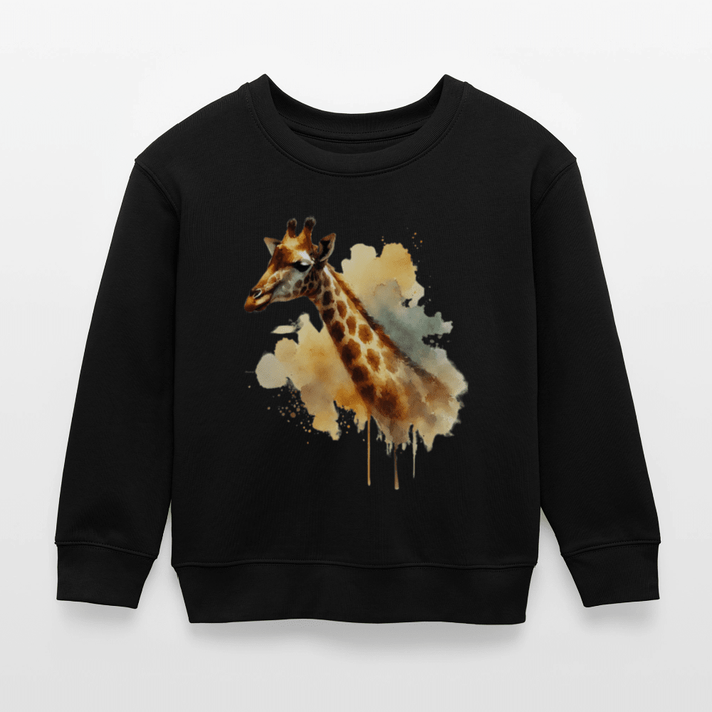 Organic Cotton Kids’ Sweatshirt (Watercolour Giraffe) - Tiny Tugz™