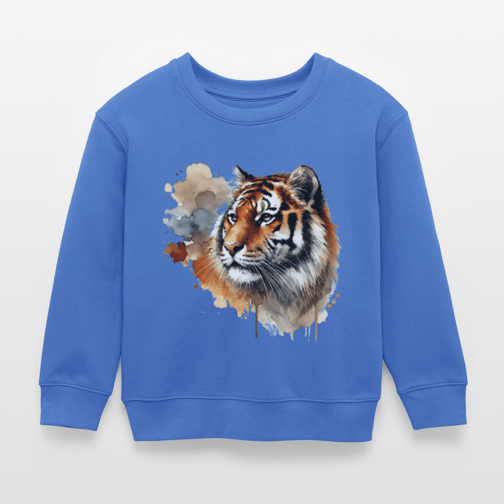 Organic Cotton Kids’ Sweatshirt (Watercolour Tiger) - Tiny Tugz™
