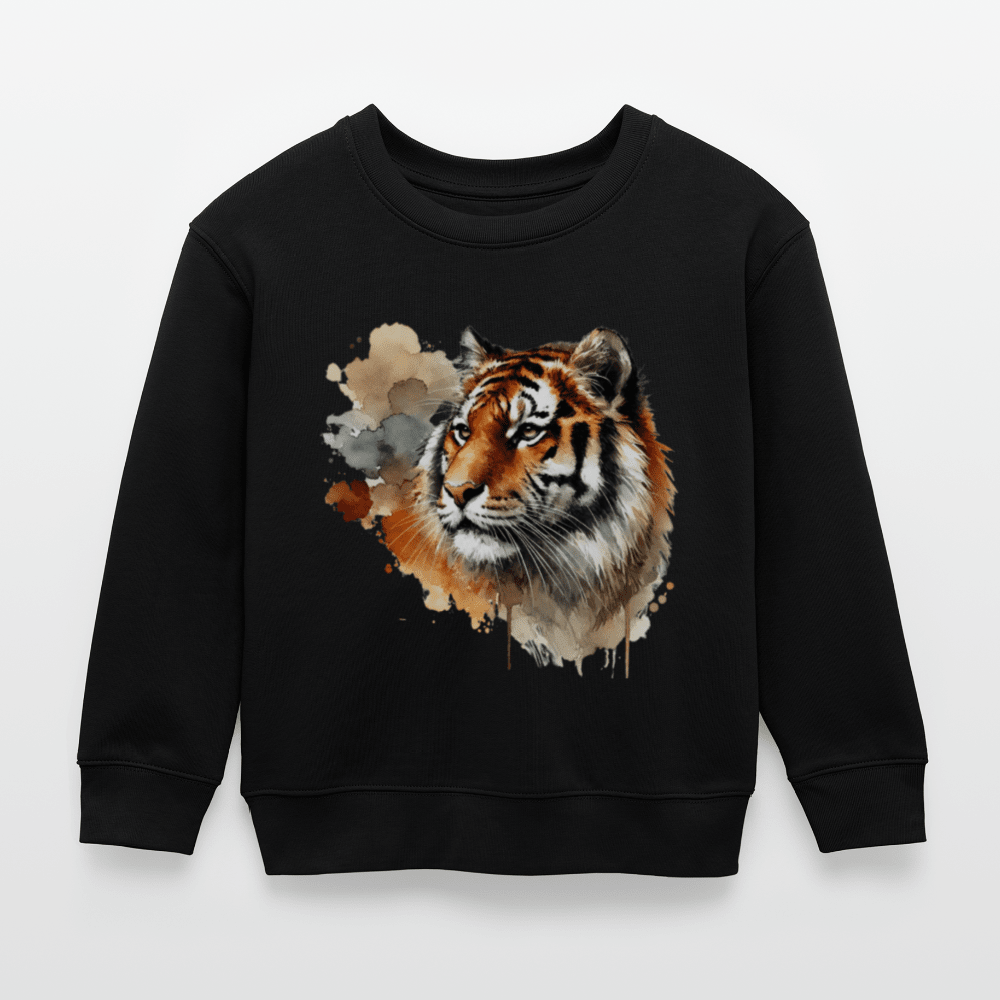Organic Cotton Kids’ Sweatshirt (Watercolour Tiger) - Tiny Tugz™