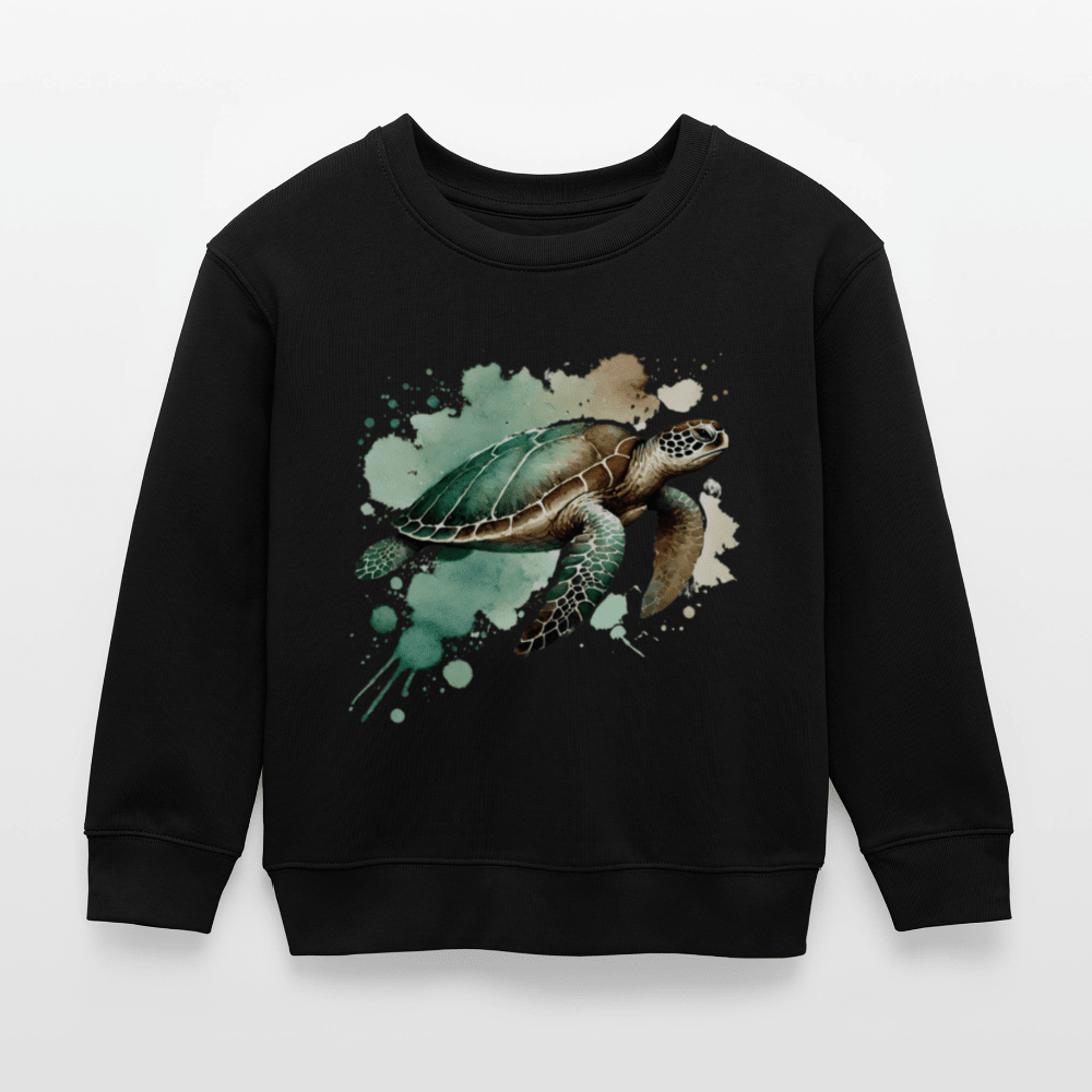 Organic Cotton Kids’ Sweatshirt (Watercolour Turtle) - Tiny Tugz™