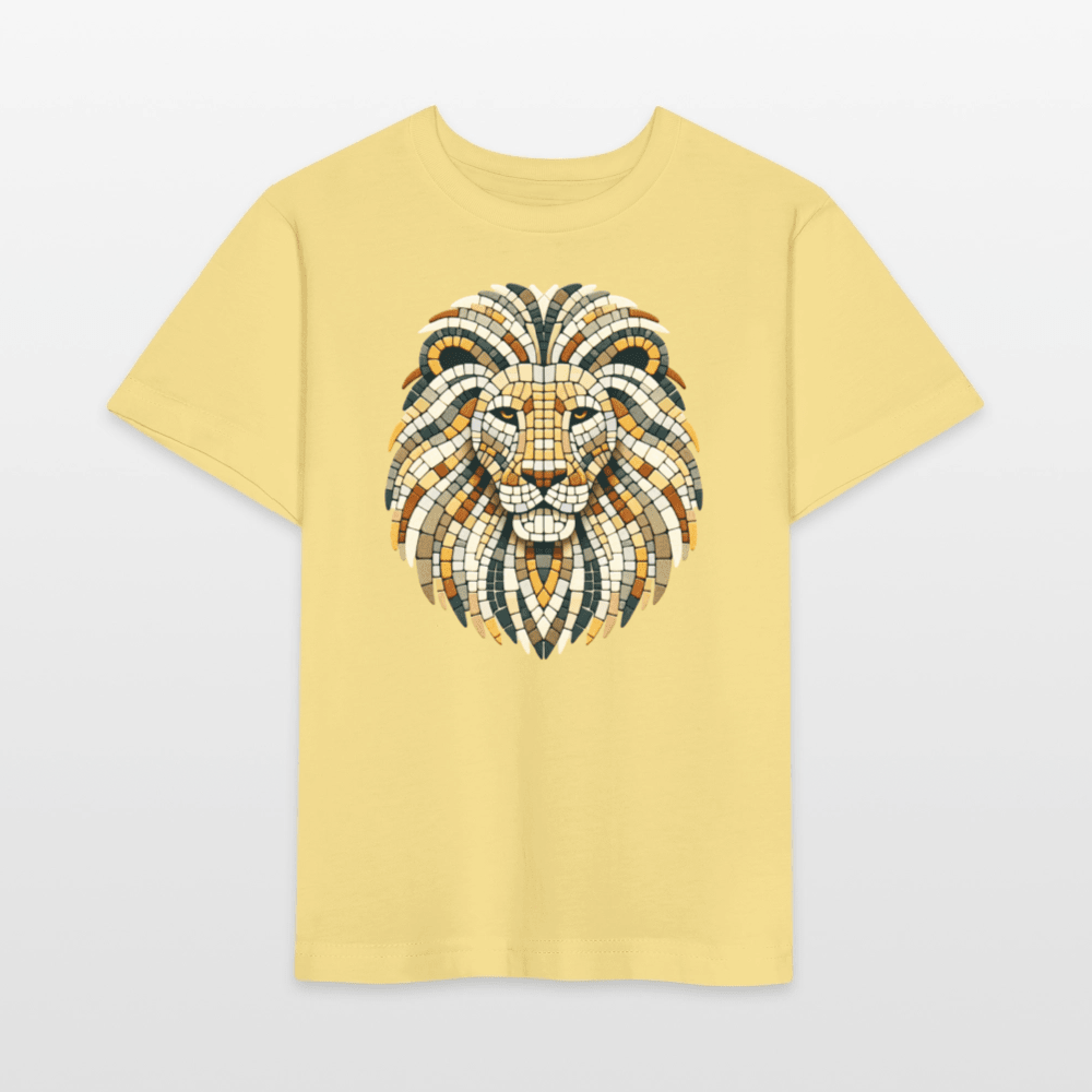 Organic Cotton Kids T-Shirt (Mosaic Lion Art) - Tiny Tugz™