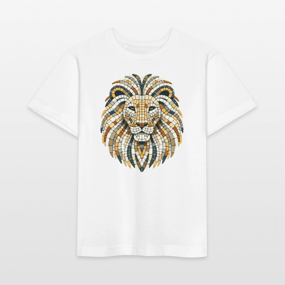 Organic Cotton Kids T-Shirt (Mosaic Lion Art) - Tiny Tugz™
