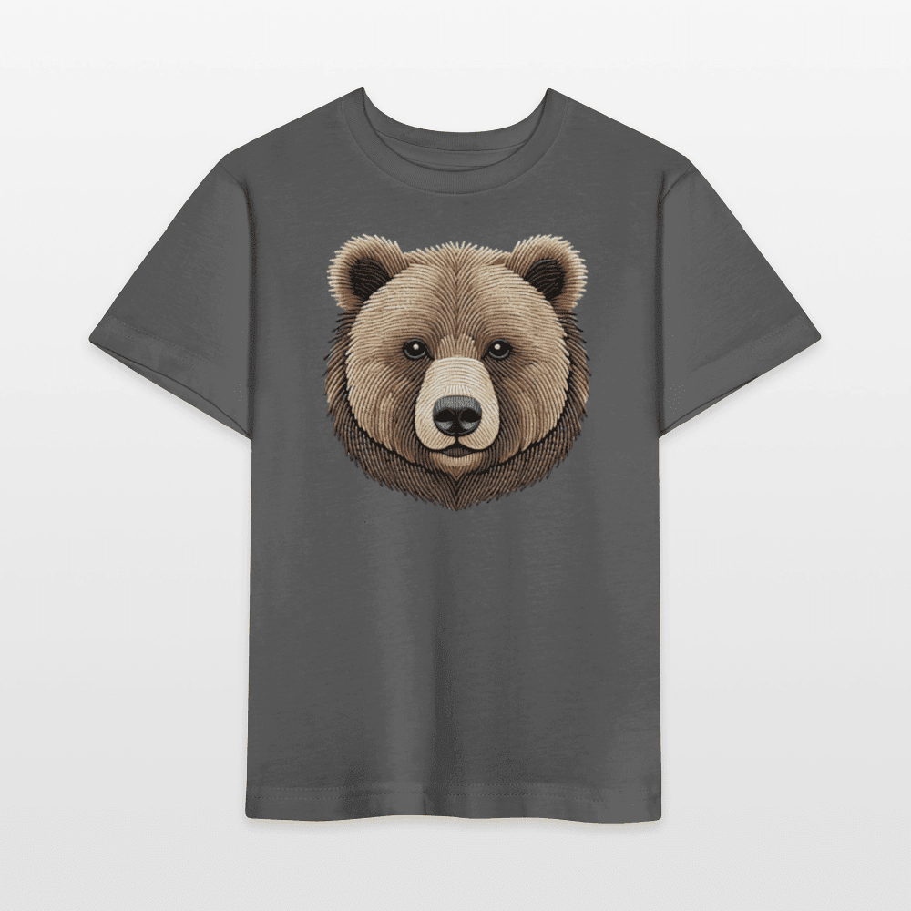 Organic Cotton Kids T-Shirt (Thread Art Bear) - Tiny Tugz™