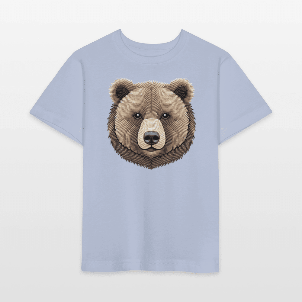 Organic Cotton Kids T-Shirt (Thread Art Bear) - Tiny Tugz™