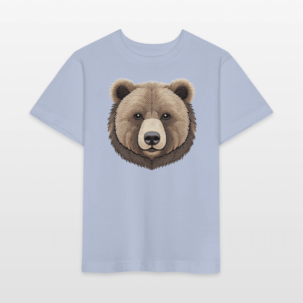 Organic Cotton Kids T-Shirt (Thread Art Bear) - Tiny Tugz™