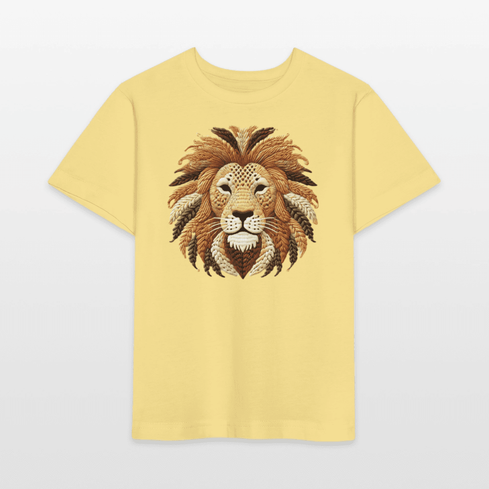 Organic Cotton Kids T-Shirt (Thread Art Lion) - Tiny Tugz™