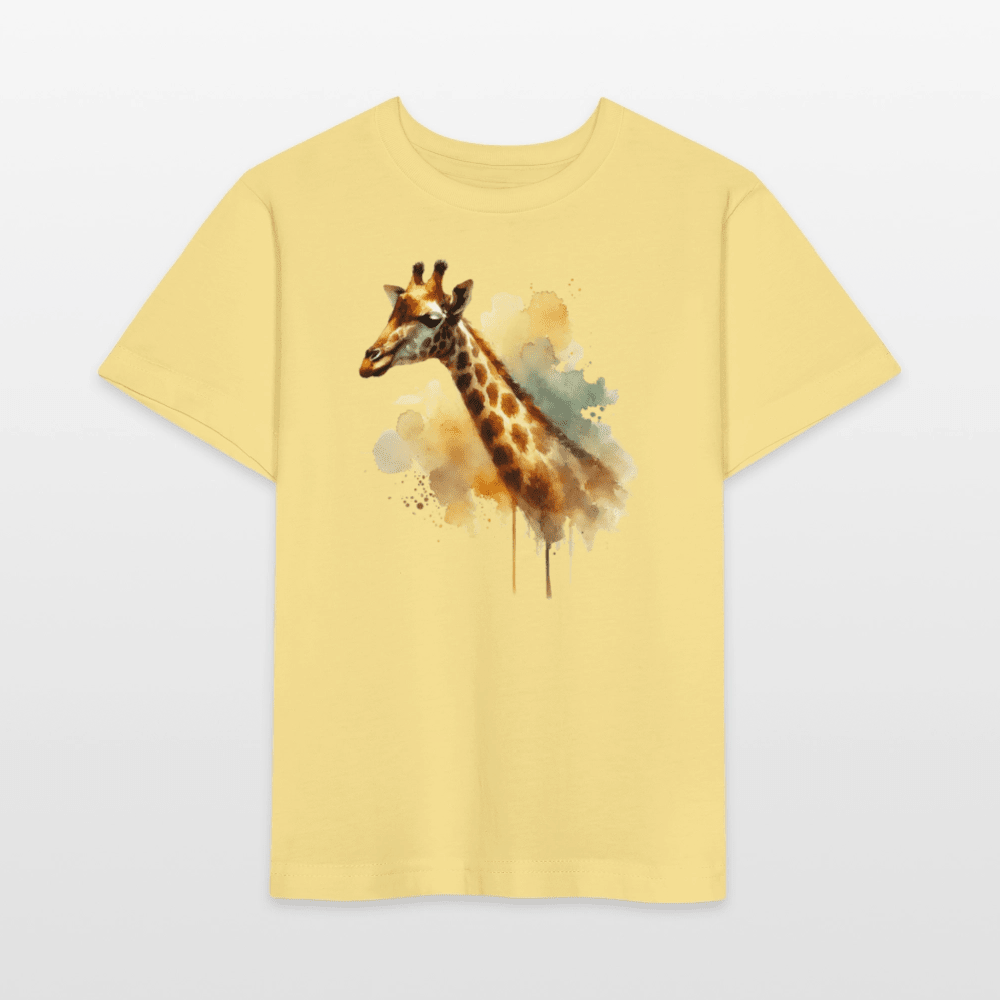 Organic Cotton Kids T-Shirt (Watercolour Giraffe) - Tiny Tugz™