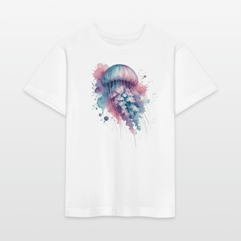Organic Cotton Kids T-Shirt (Watercolour Jellyfish) - Tiny Tugz™