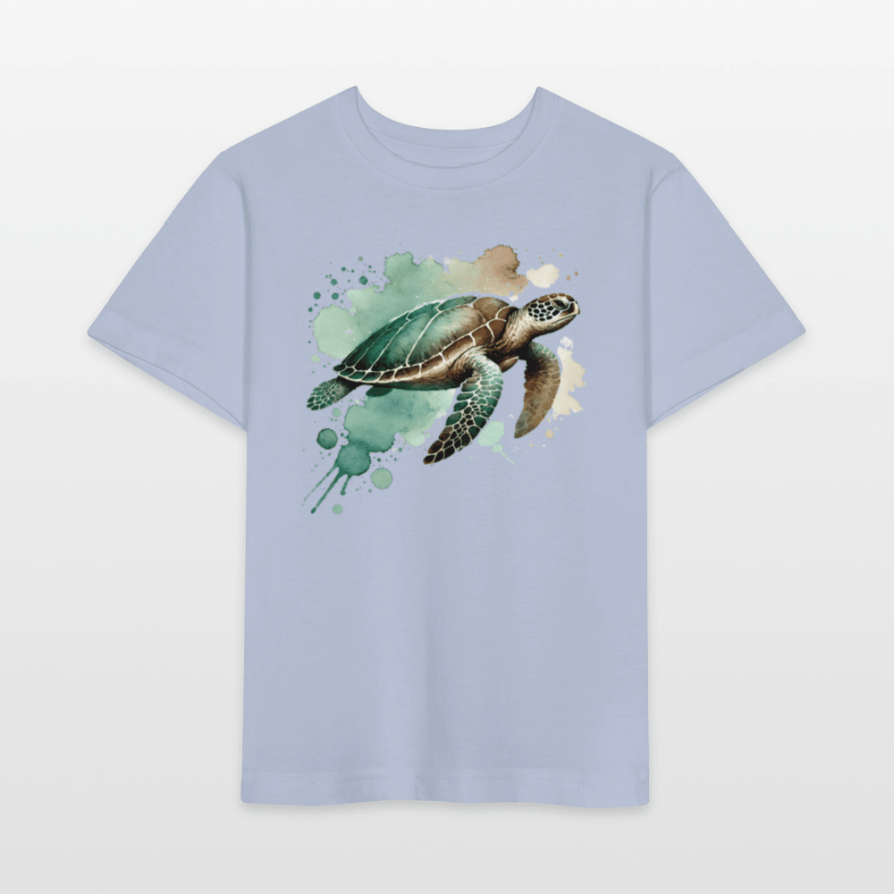 Organic Cotton Kids T-Shirt (Watercolour Turtle) - Tiny Tugz™
