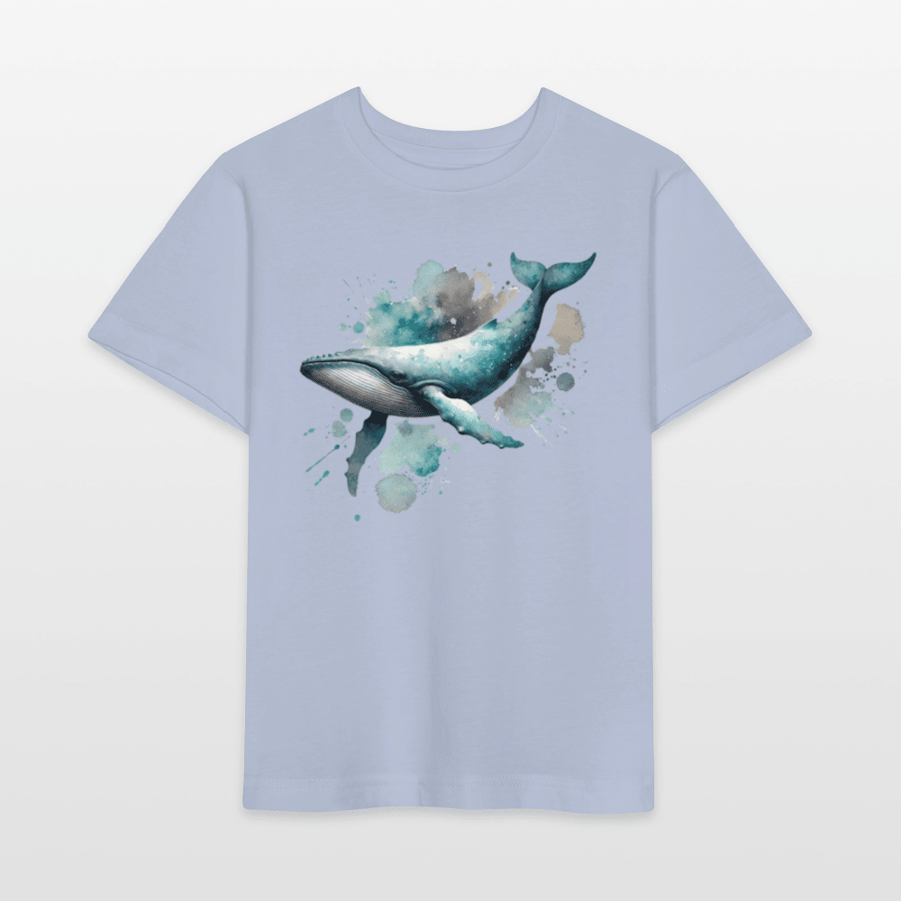 Organic Cotton Kids T-Shirt (Watercolour Whale) - Tiny Tugz™