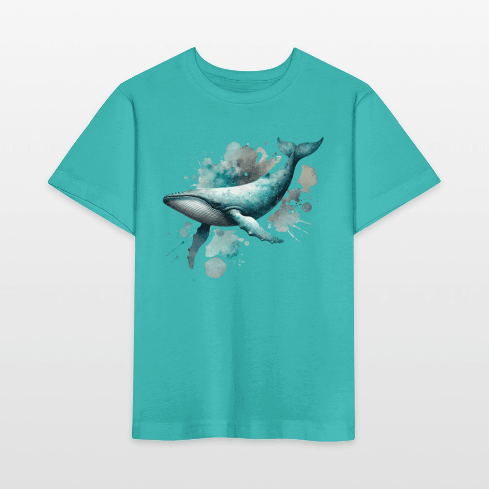 Organic Cotton Kids T-Shirt (Watercolour Whale) - Tiny Tugz™
