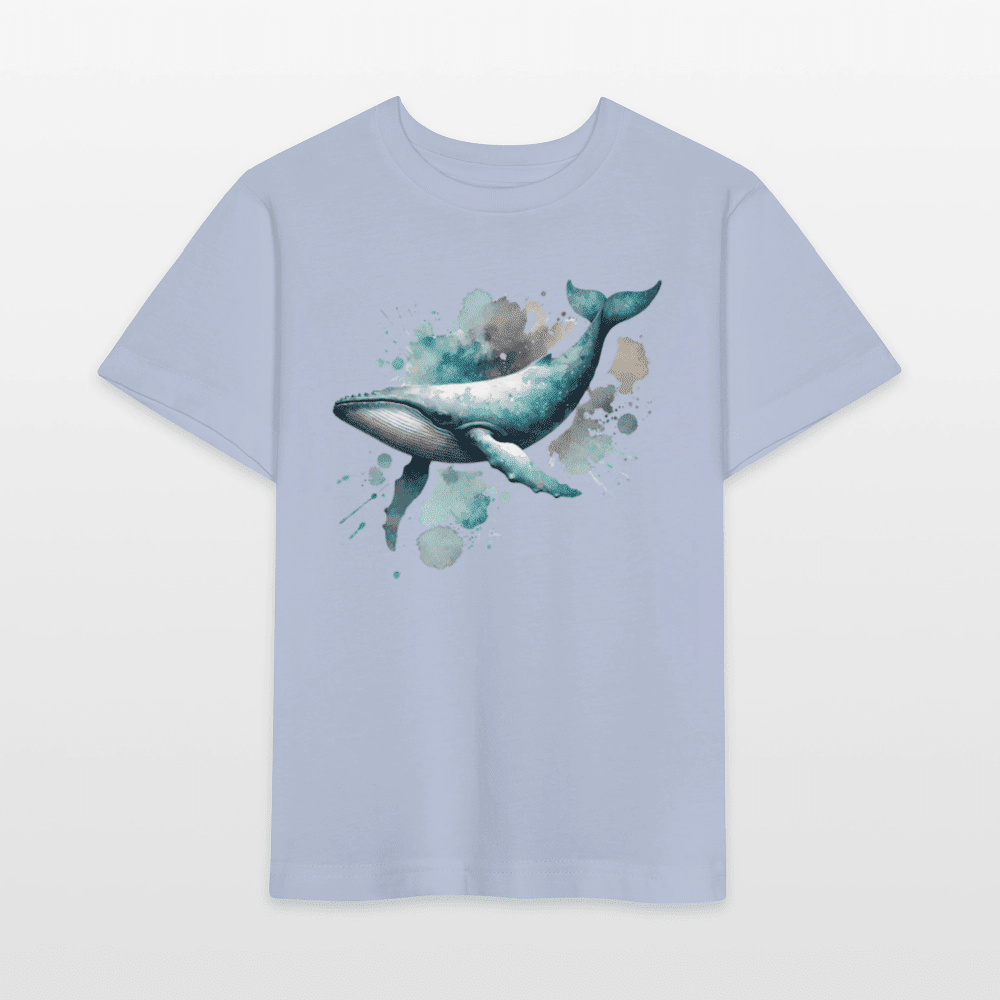 Organic Cotton Kids T-Shirt (Watercolour Whale) - Tiny Tugz™