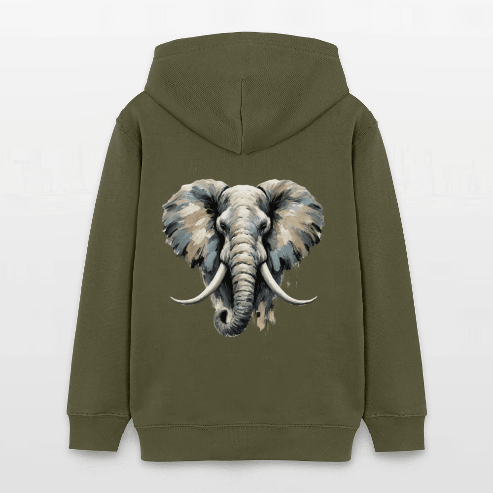 Organic Cotton Teen Hoodie (Canvas Art Elephant) - Tiny Tugz™