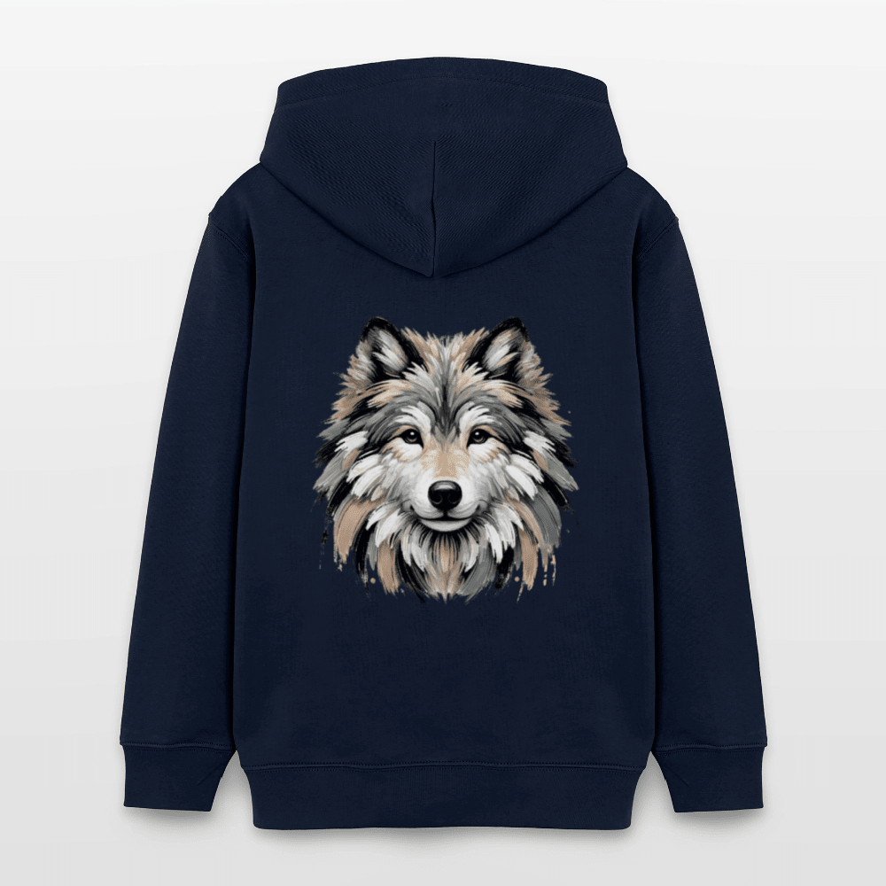Organic Cotton Teen Hoodie (Canvas Art Wolf) - Tiny Tugz™