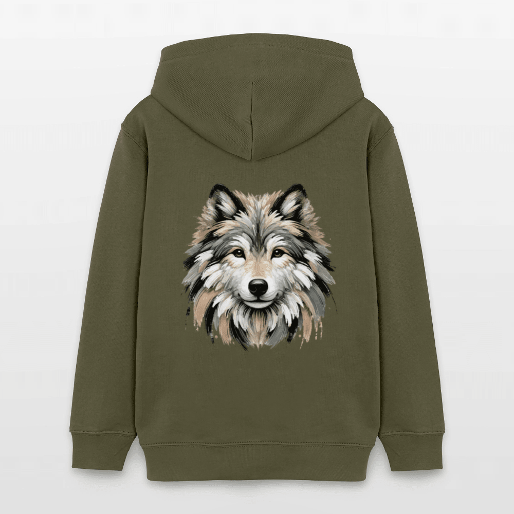 Organic Cotton Teen Hoodie (Canvas Art Wolf) - Tiny Tugz™