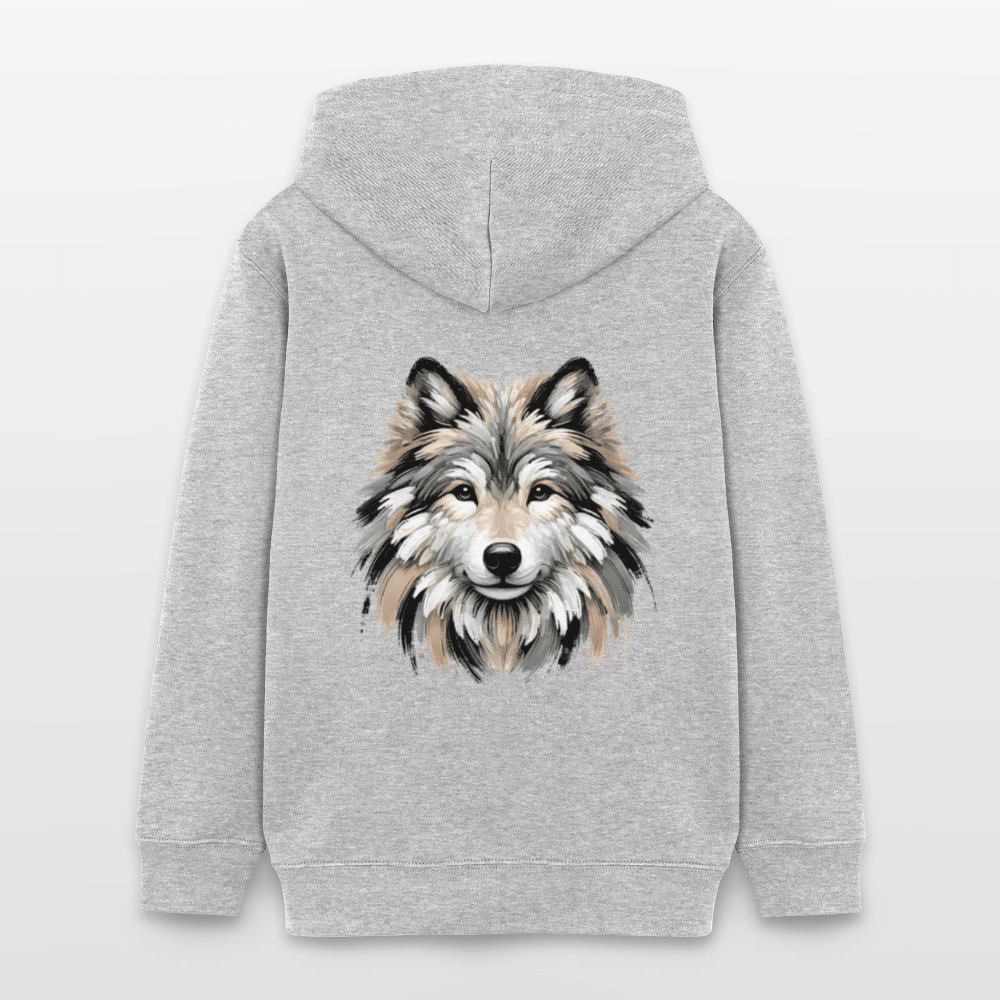 Organic Cotton Teen Hoodie (Canvas Art Wolf) - Tiny Tugz™
