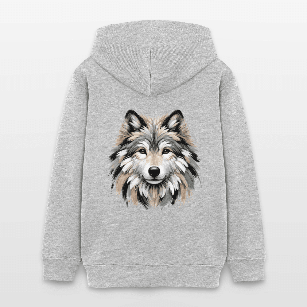 Organic Cotton Teen Hoodie (Canvas Art Wolf) - Tiny Tugz™