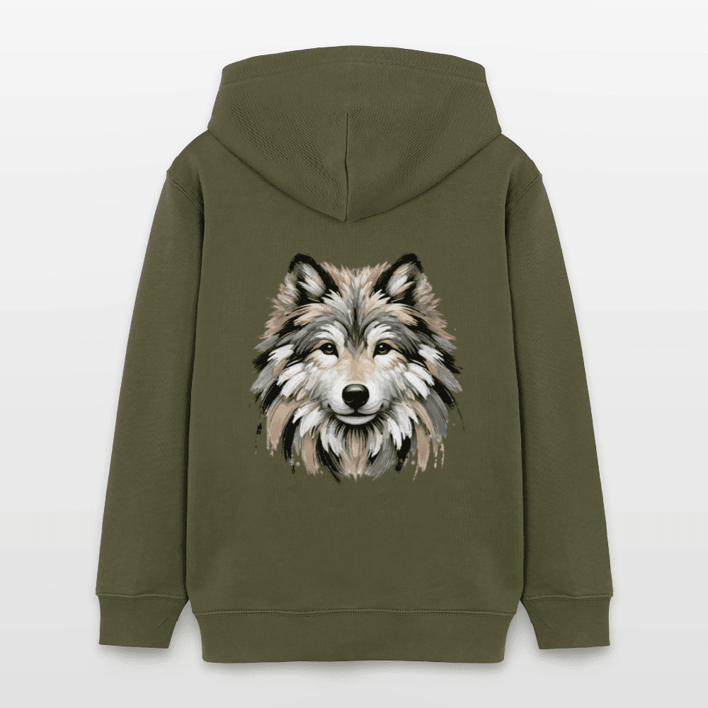 Organic Cotton Teen Hoodie (Canvas Art Wolf) - Tiny Tugz™