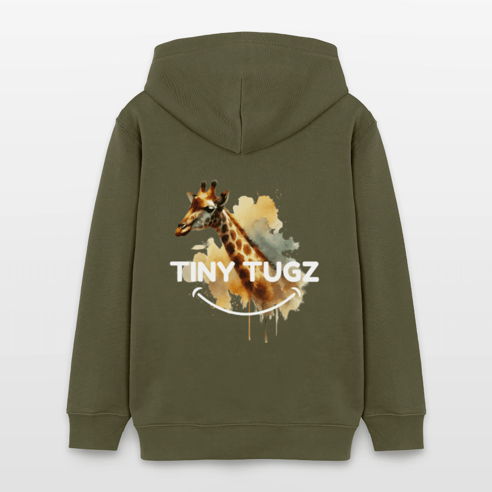 Organic Cotton Teen Hoodie (Watercolour Art Giraffe) - Tiny Tugz™
