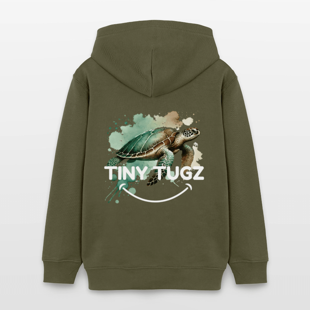 Organic Cotton Teen Hoodie (Watercolour Art Turtle) - Tiny Tugz™