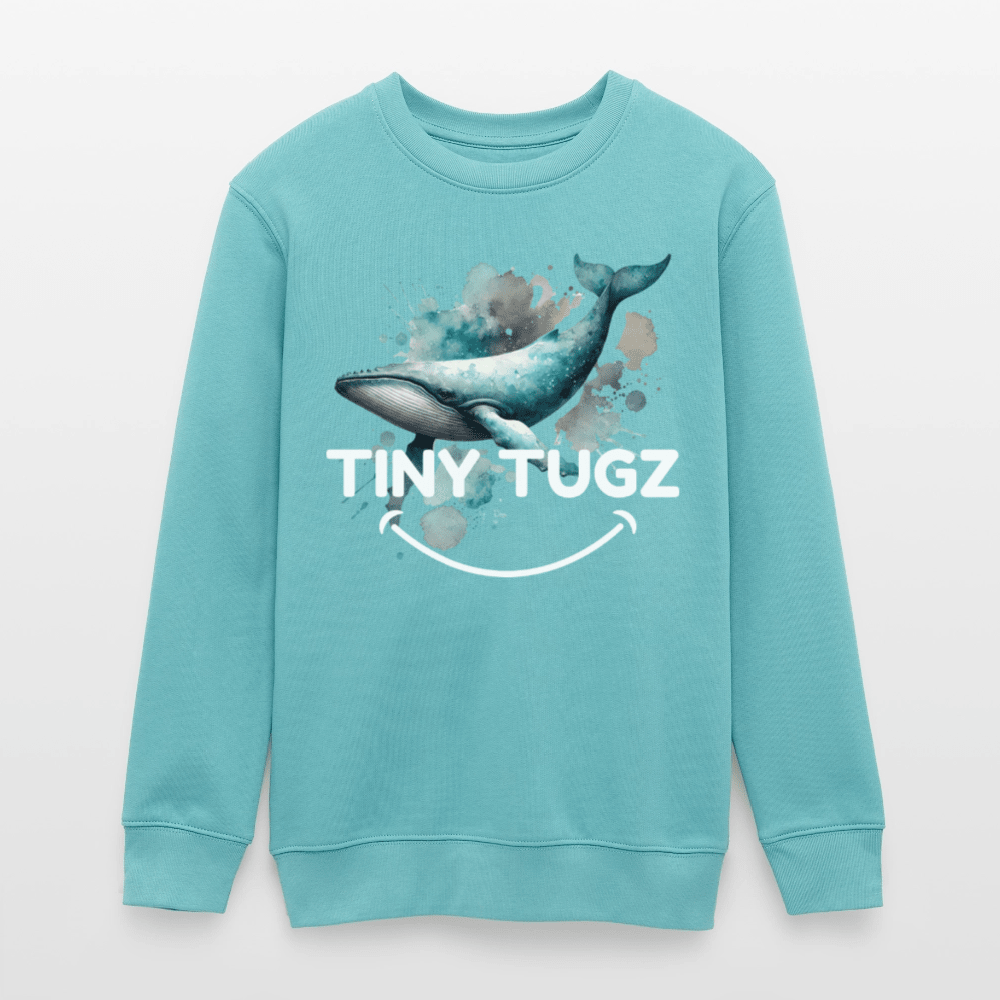 Organic Cotton Teen Sweatshirt (Watercolour Art Whale) - Tiny Tugz™