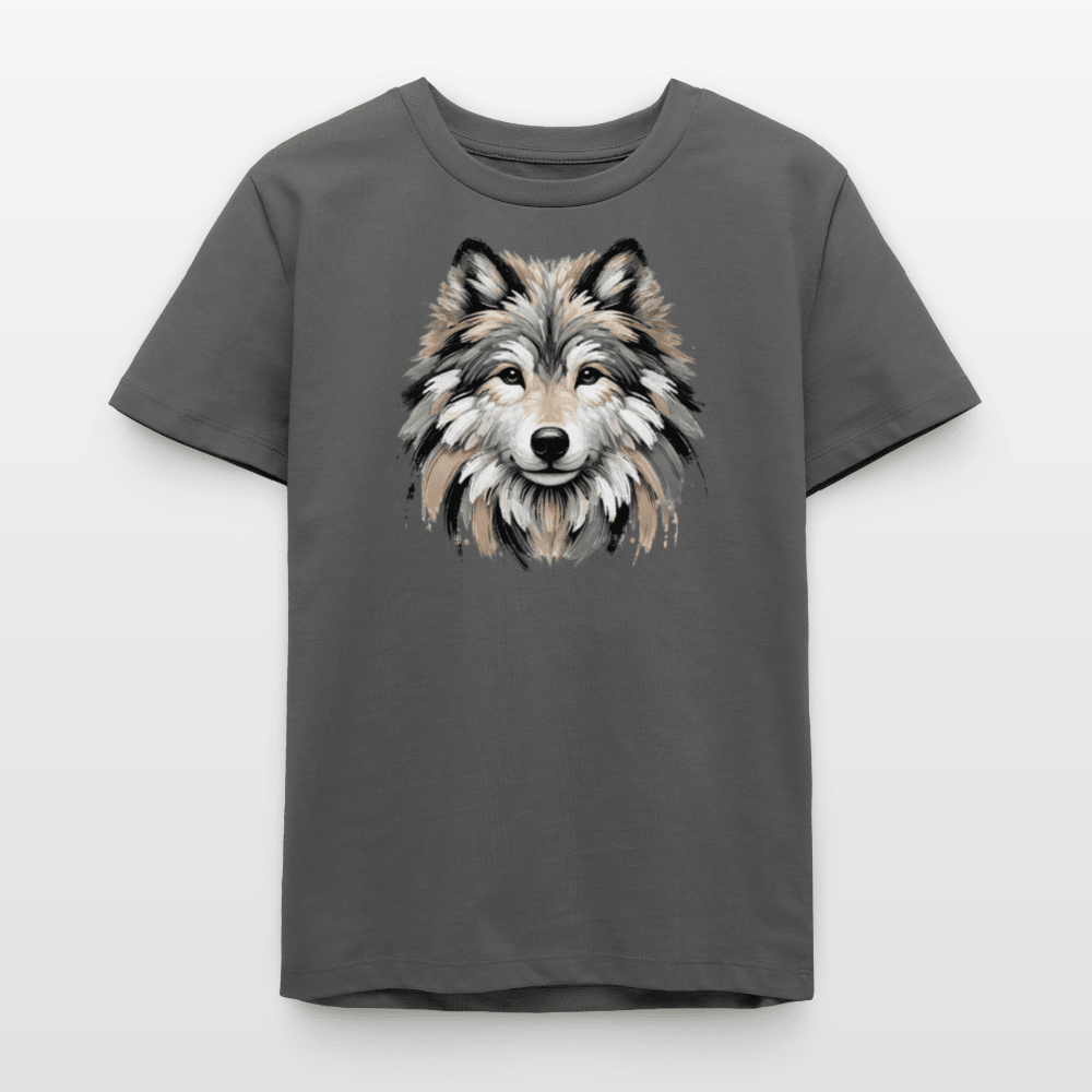 Organic Cotton Teen T-Shirt (Canvas Art Wolf) - Tiny Tugz™