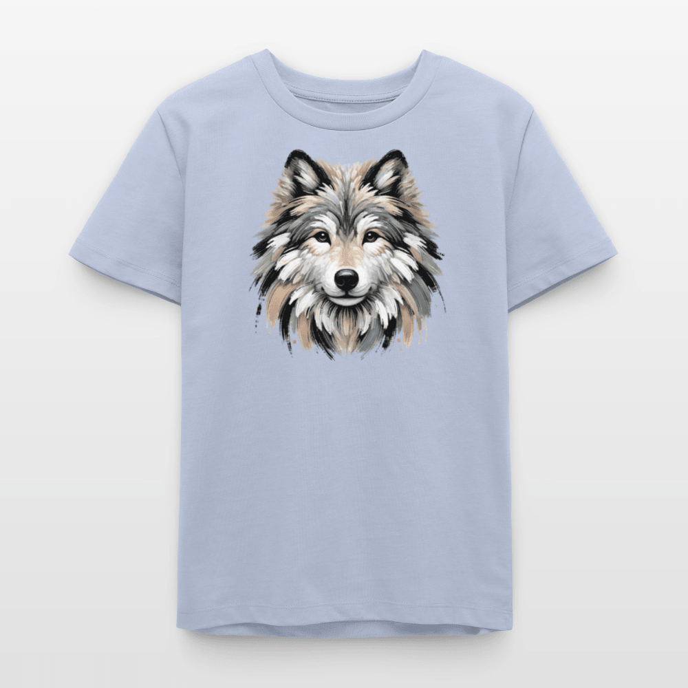 Organic Cotton Teen T-Shirt (Canvas Art Wolf) - Tiny Tugz™