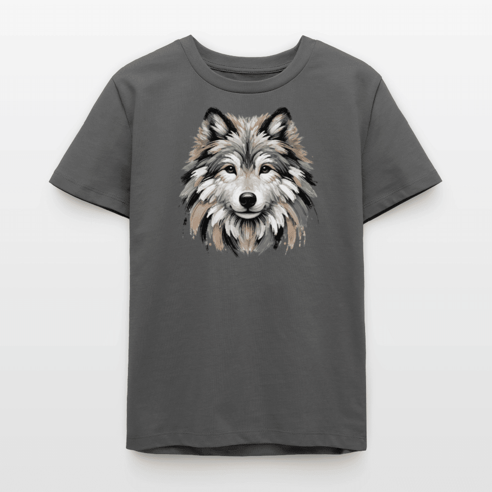 Organic Cotton Teen T-Shirt (Canvas Art Wolf) - Tiny Tugz™