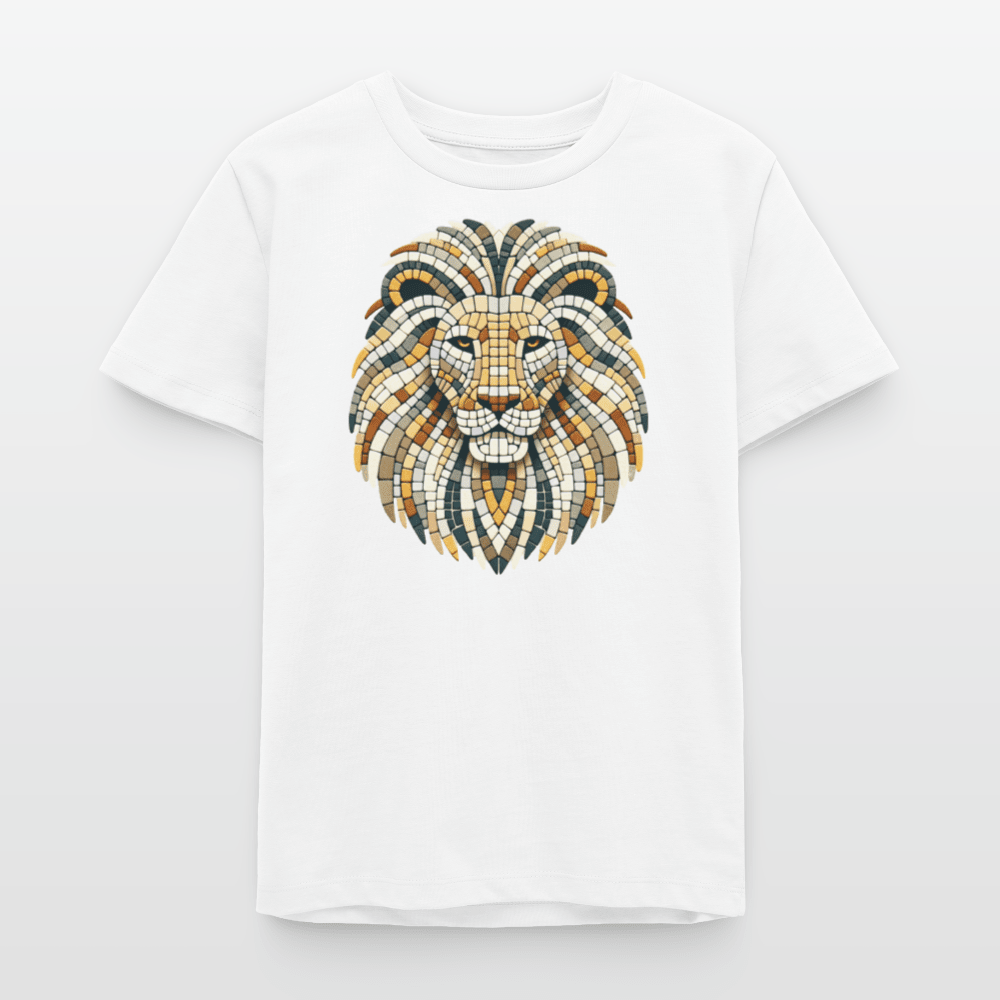 Organic Cotton Teen T-Shirt (Mosaic Art Lion) - Tiny Tugz™