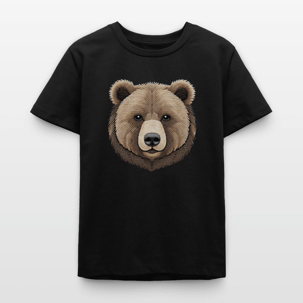 Organic Cotton Teen T-Shirt (Thread Art Bear) - Tiny Tugz™