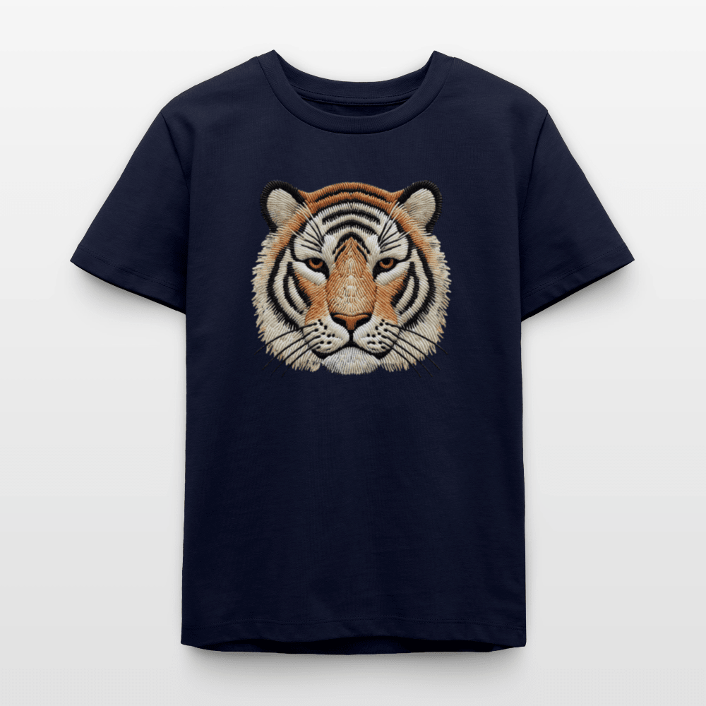 Organic Cotton Teen T-Shirt (Thread Art Tiger) - Tiny Tugz™